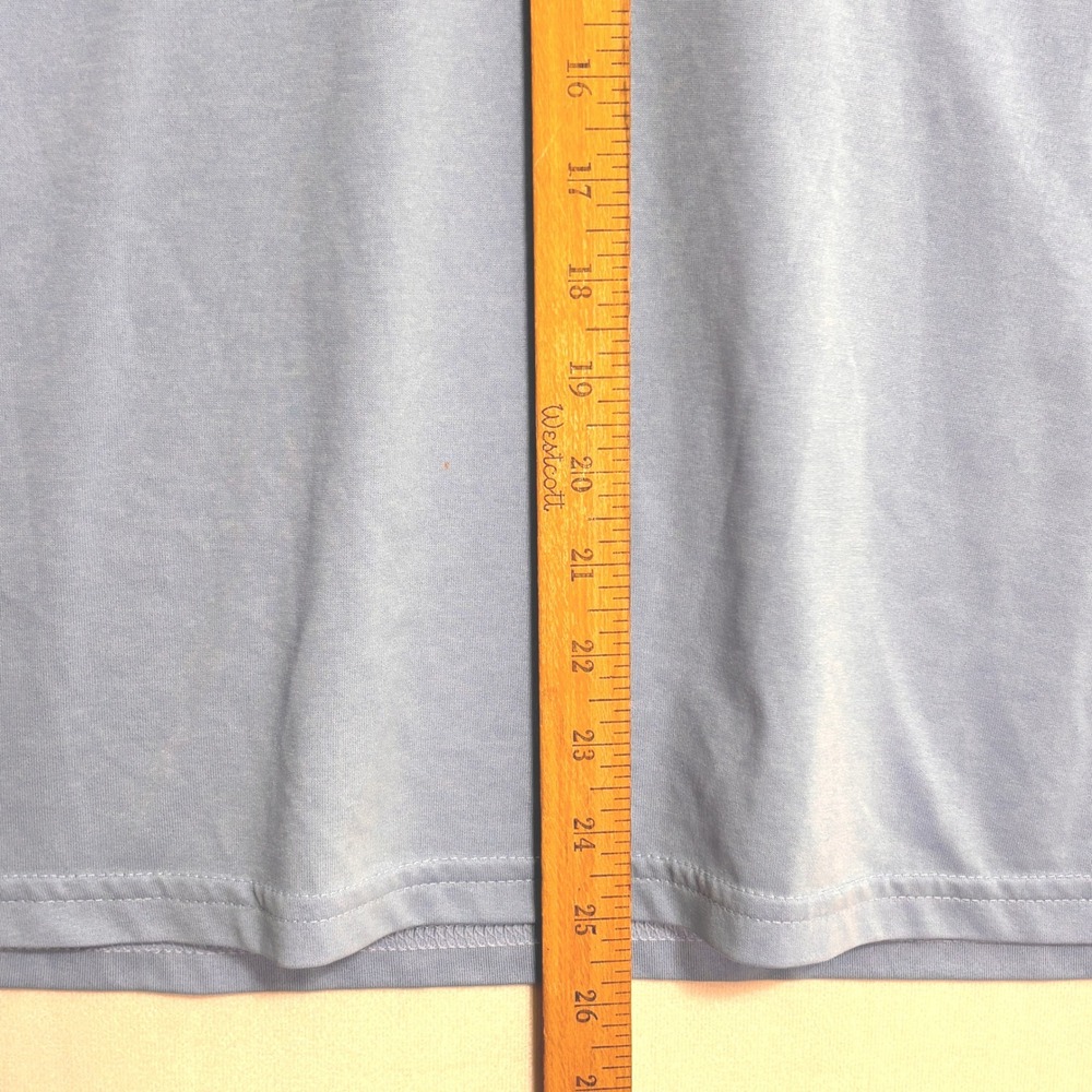 Nike Dri-FIT Shirt Womens M Blue V-Neck Short Sleeve Athletic Activewear Gym - Picture 4 of 7